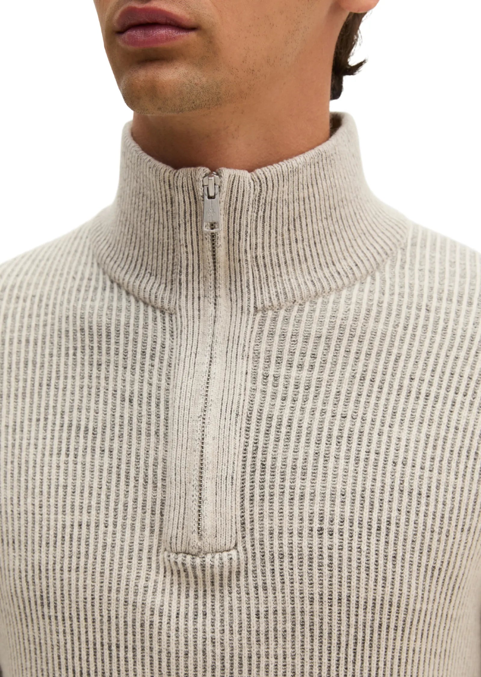 Strickpullover mit Troyer-Kragen Regular Fit