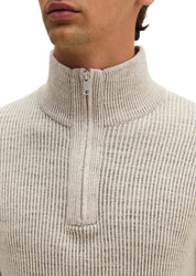 Strickpullover mit Troyer-Kragen Regular Fit