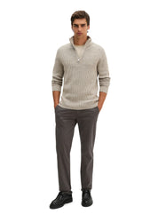 Strickpullover mit Troyer-Kragen Regular Fit