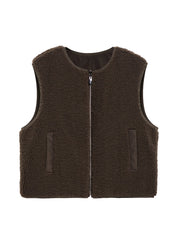 Teddy-Weste reversible