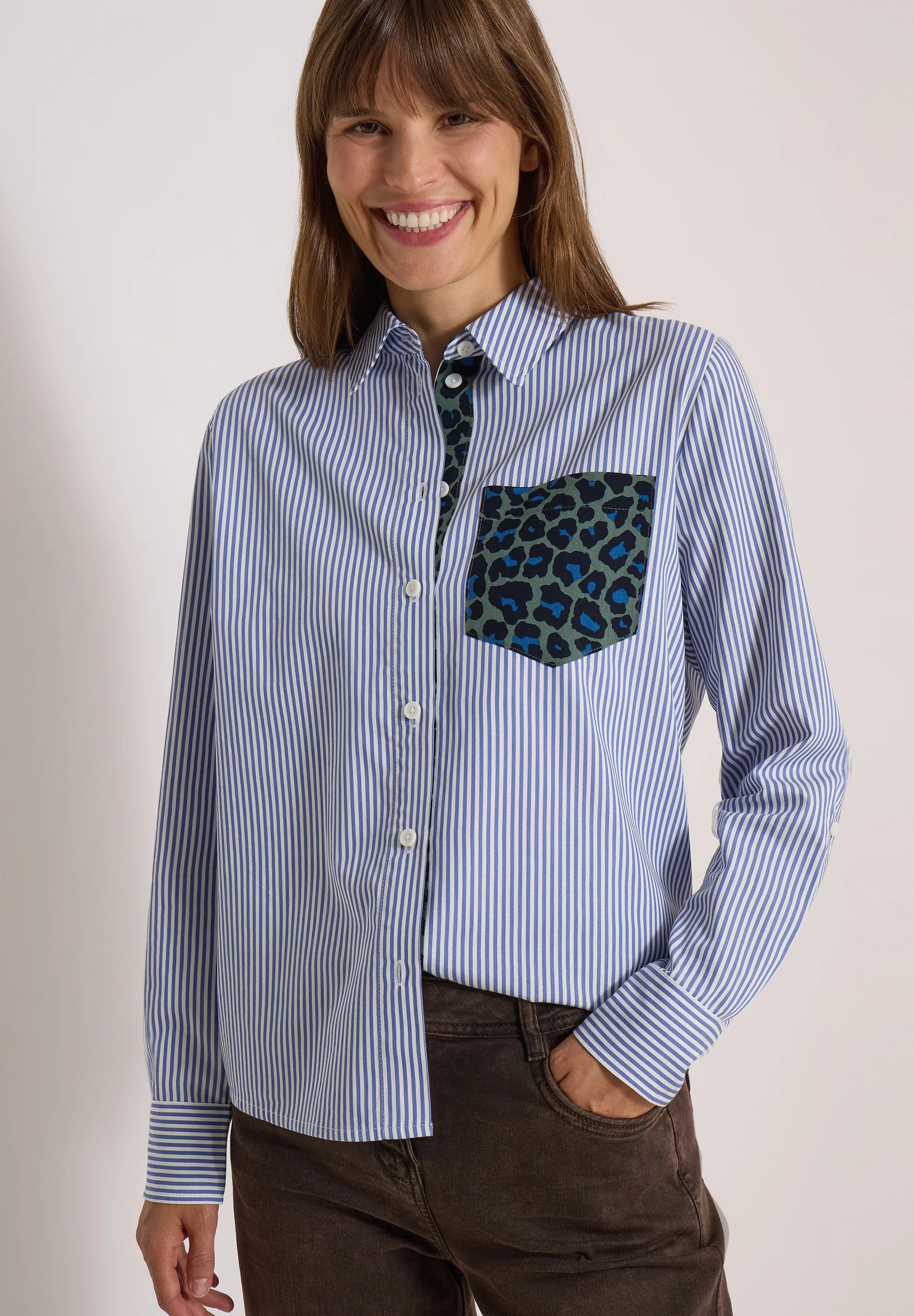 Bluse aus Baumwollmix