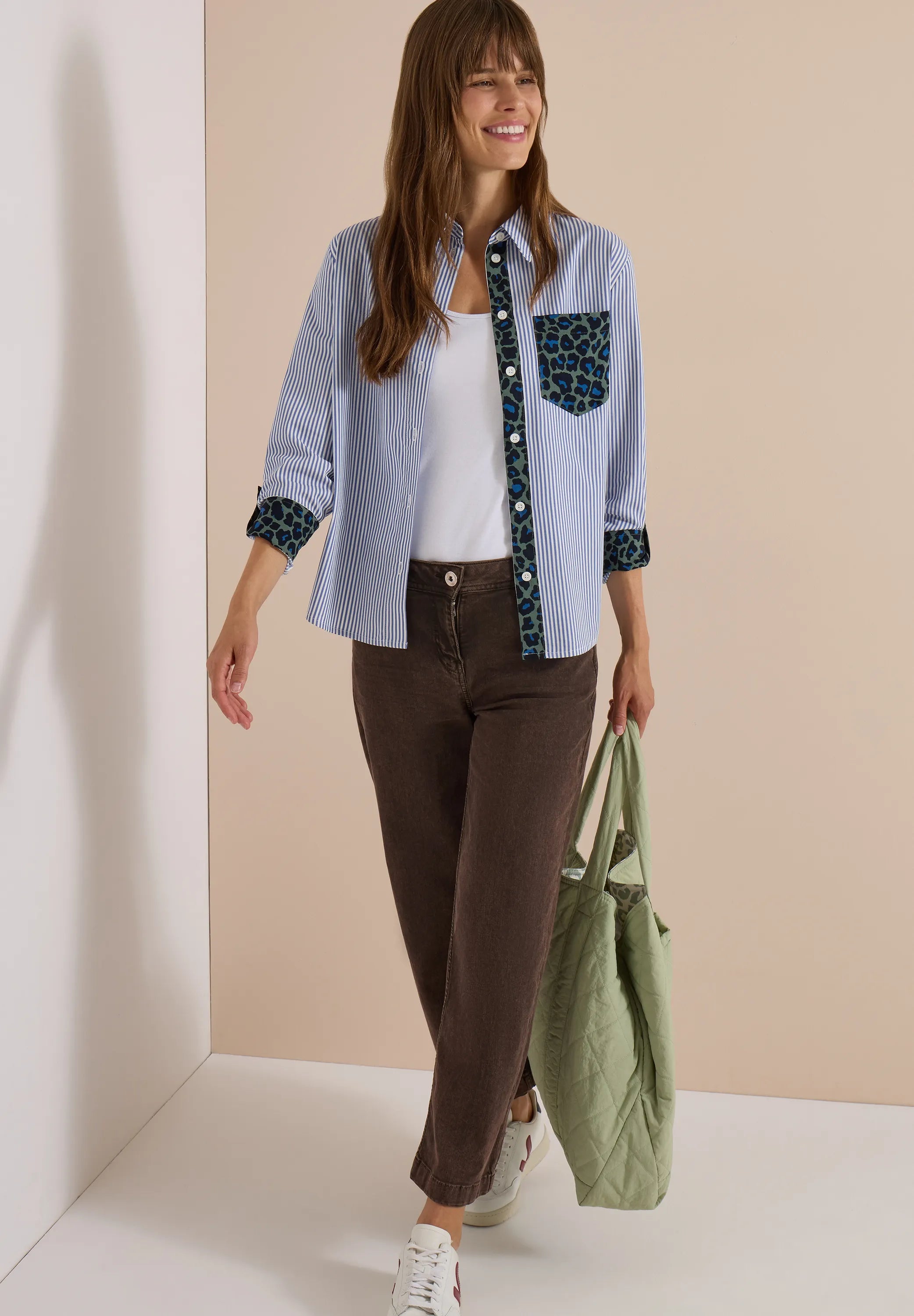 Bluse aus Baumwollmix