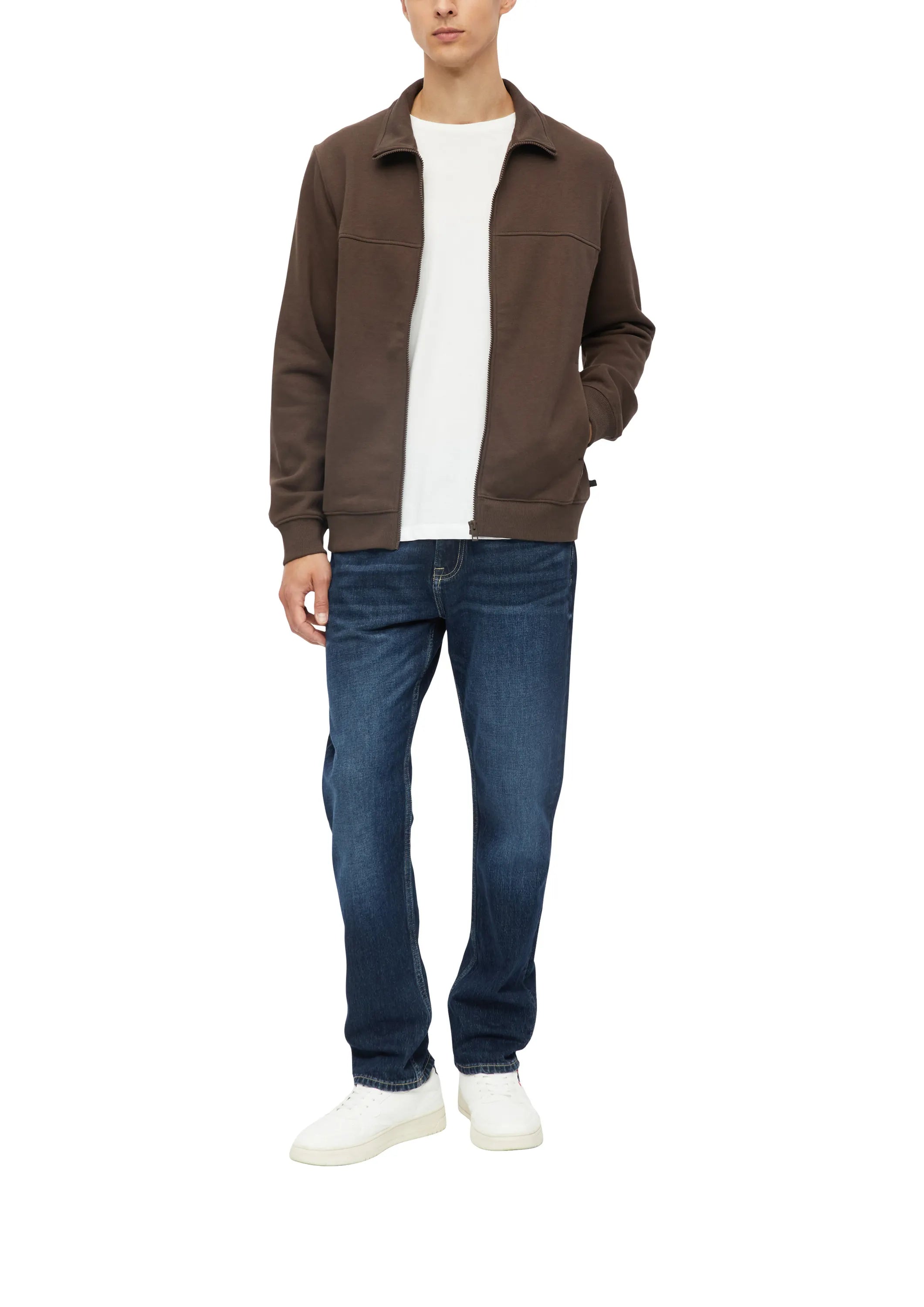 Sweatshirtjacke aus Baumwollmix