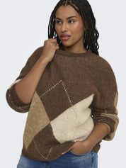 Strickpullover gemustert