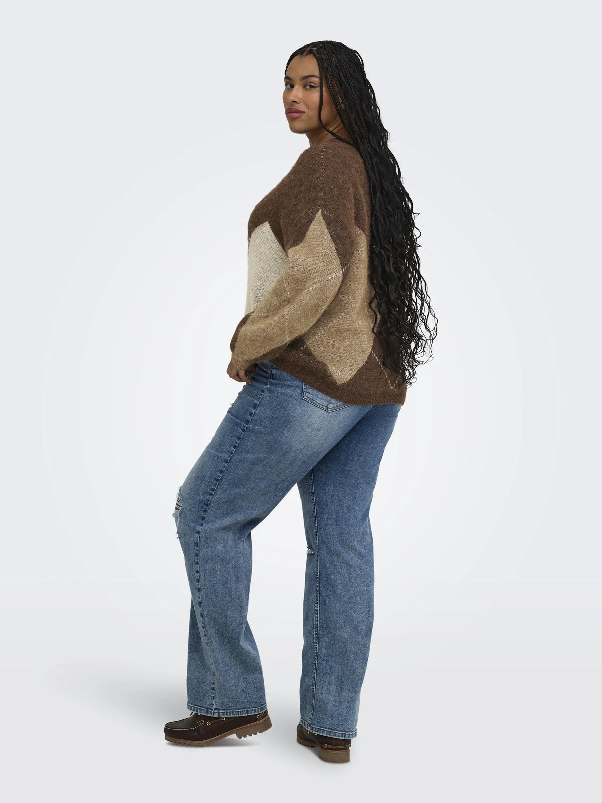 Strickpullover gemustert