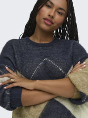 Strickpullover gemustert