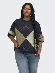 Strickpullover gemustert
