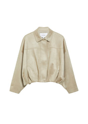 Blouson in Velours-Optik