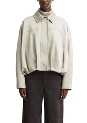 Blouson in Velours-Optik