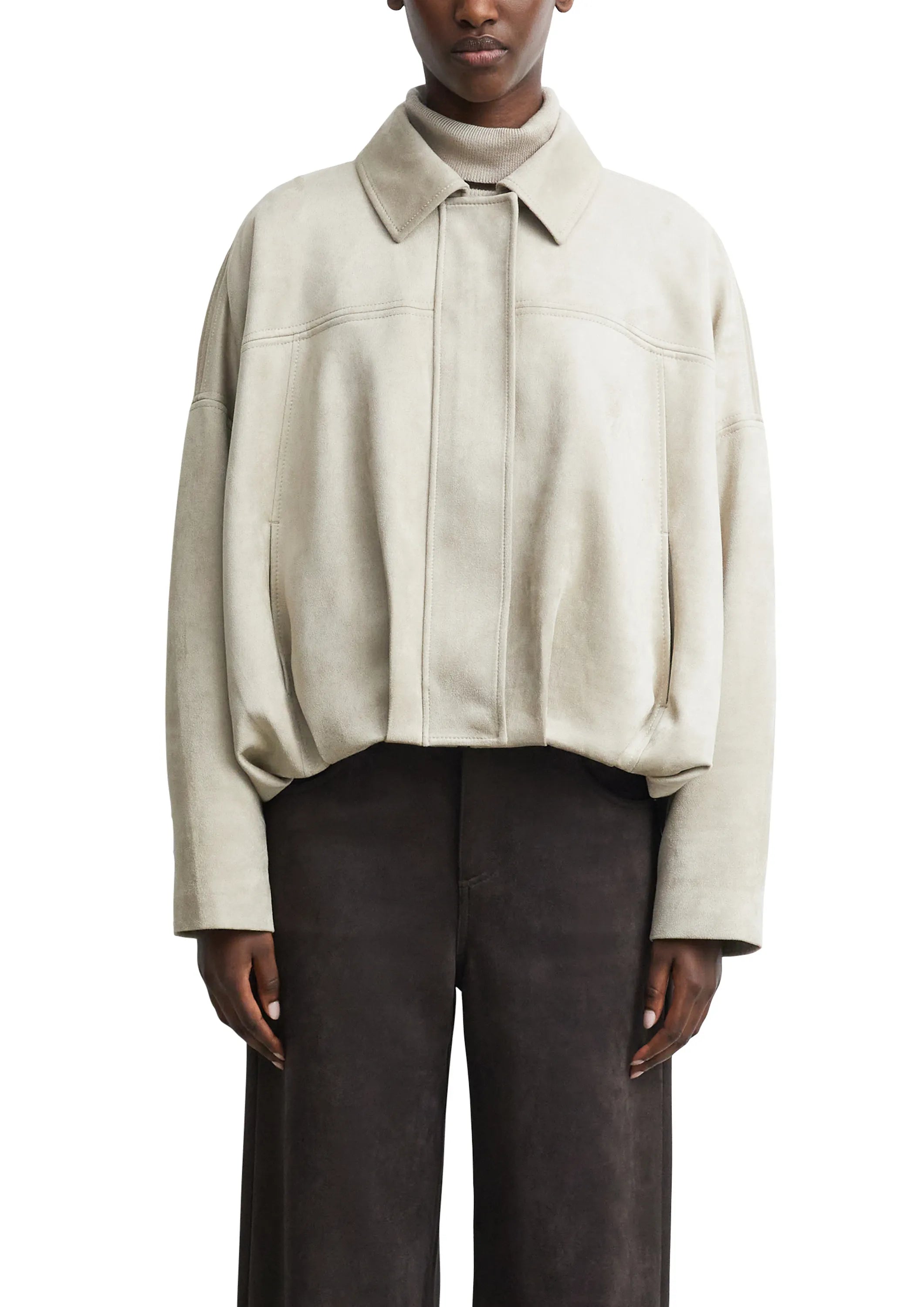 Blouson in Velours-Optik