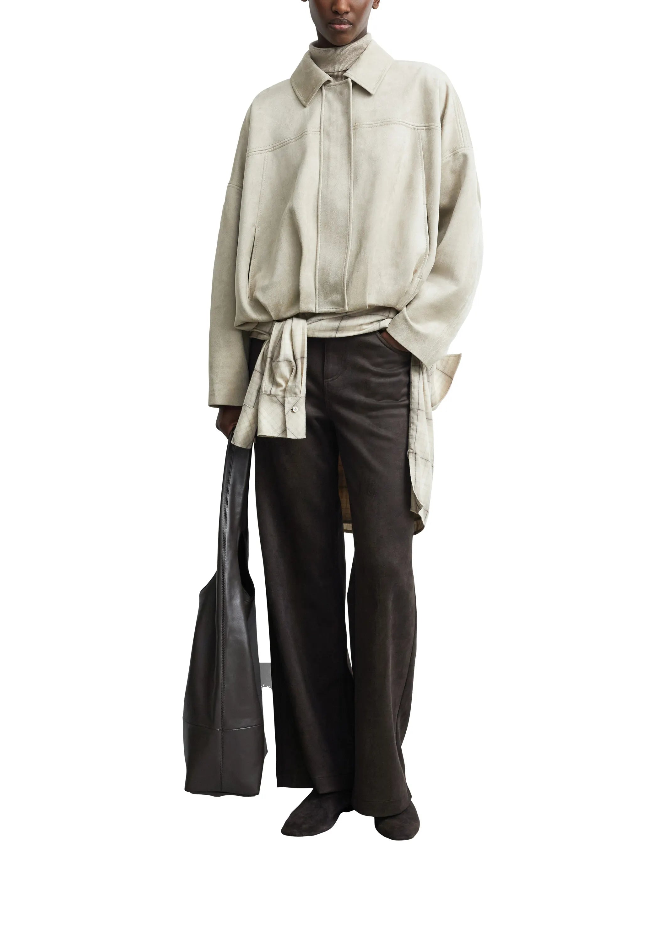 Blouson in Velours-Optik
