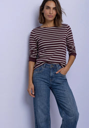 3/4-Arm Shirt mit Streifen
