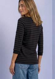 3/4-Arm Shirt mit Streifen