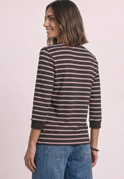 3/4-Arm Shirt mit Streifen