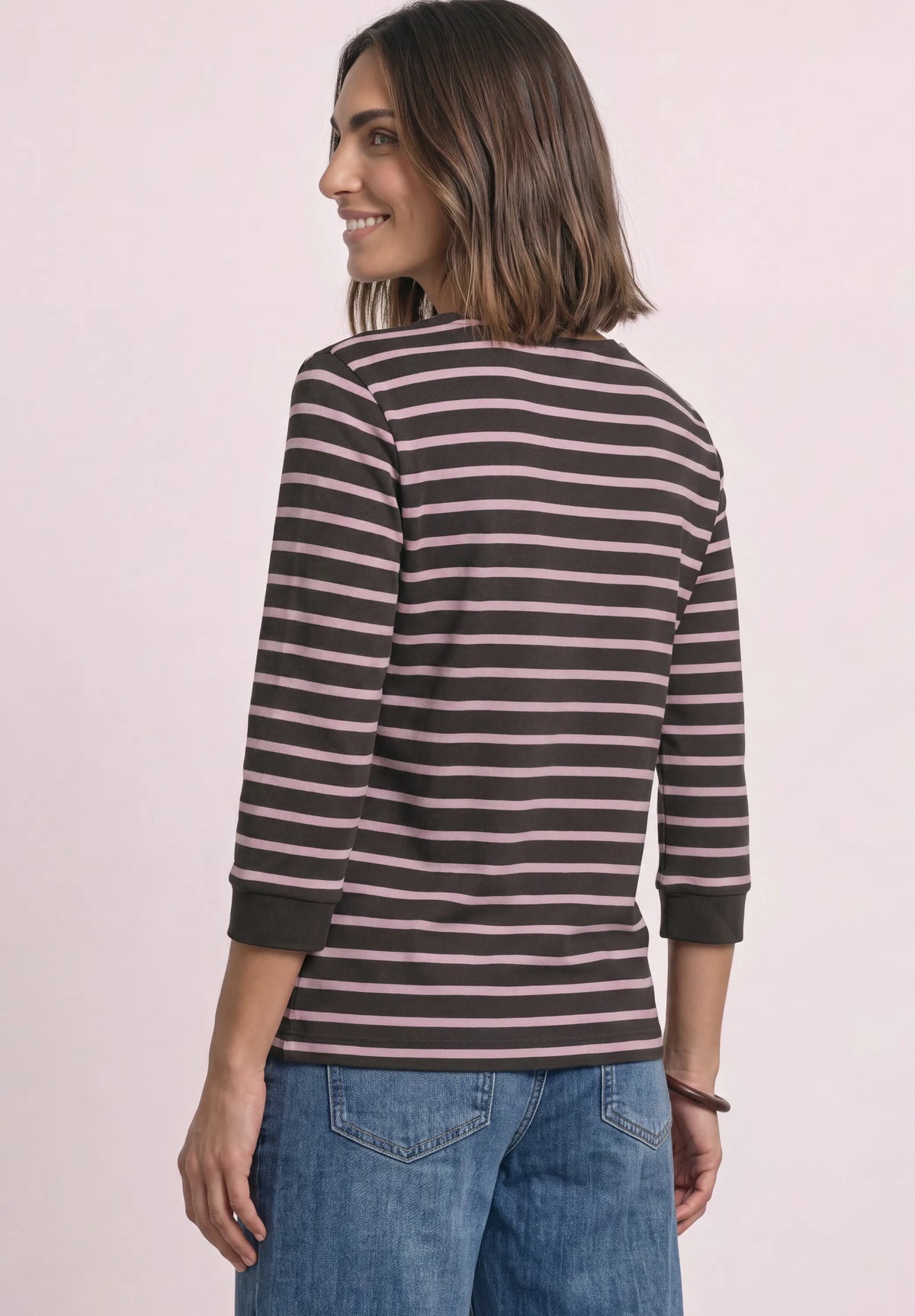 3/4-Arm Shirt mit Streifen