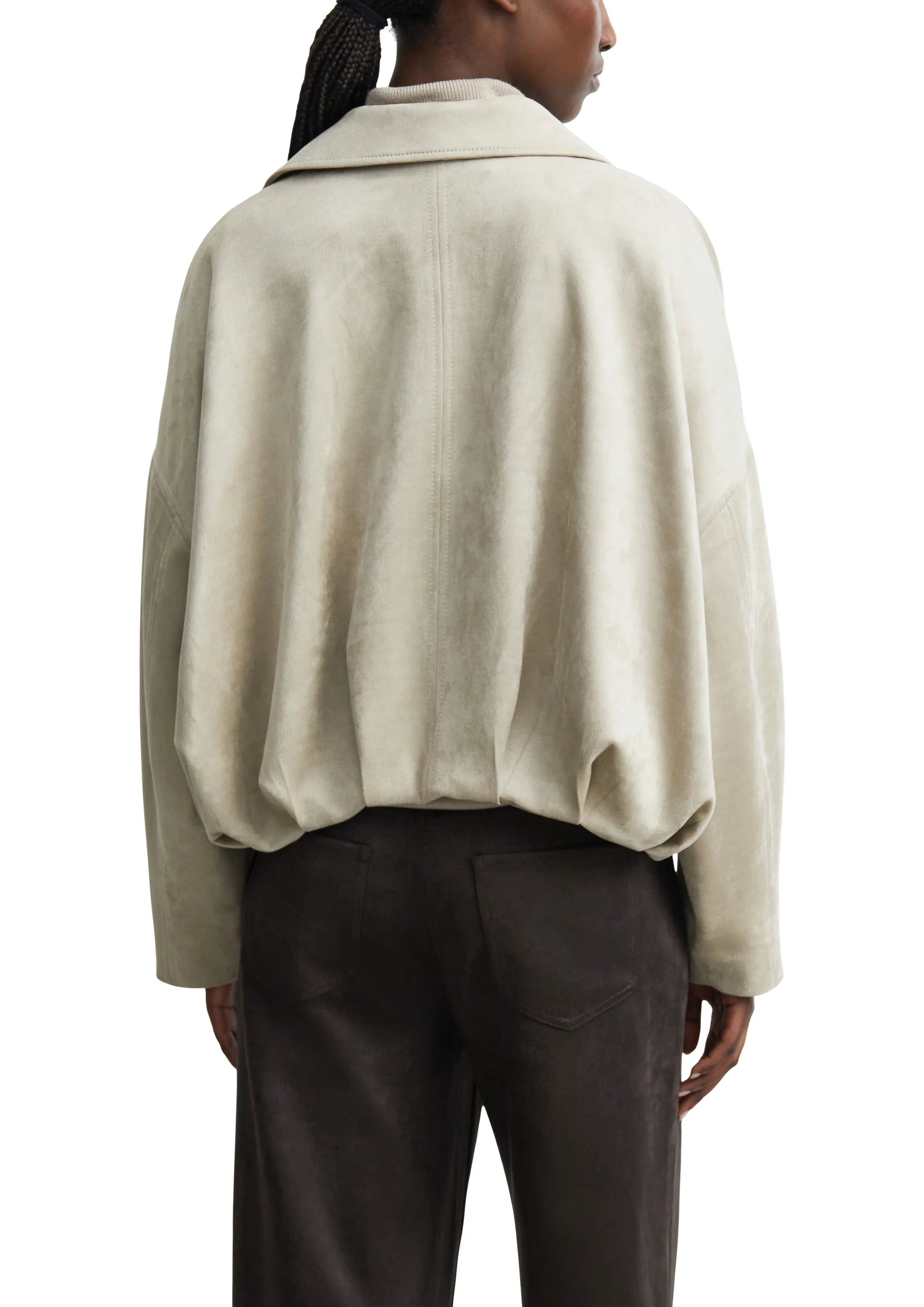 Blouson in Velours-Optik