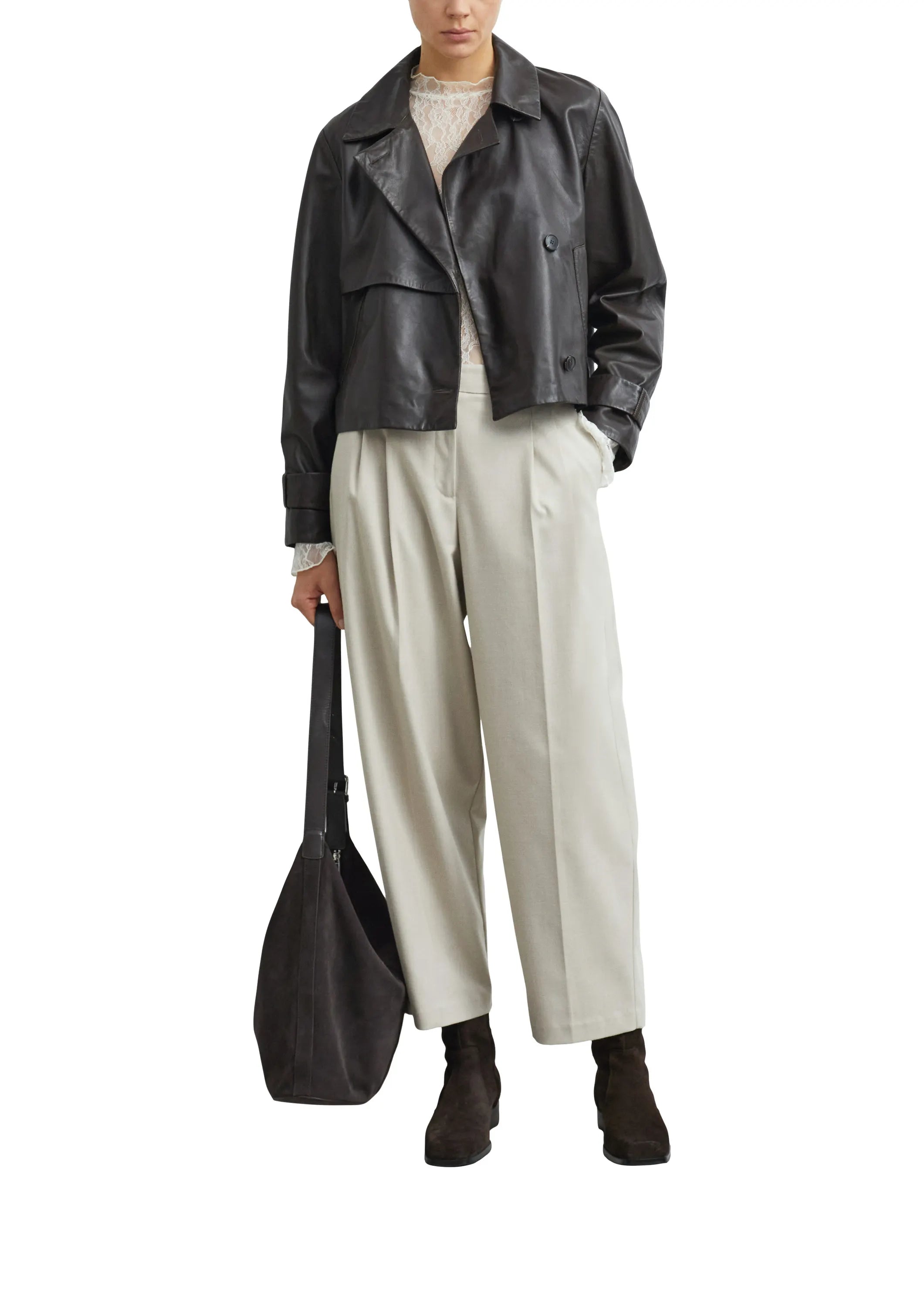Bundfaltenhose Wide Leg