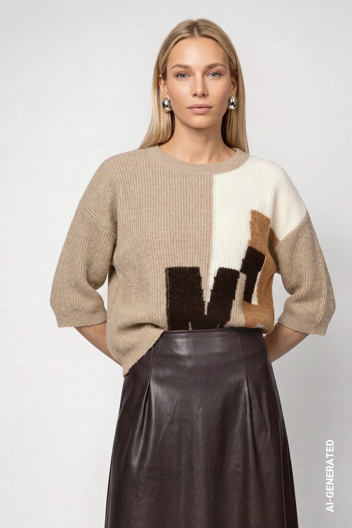 Strickpullover gemustert