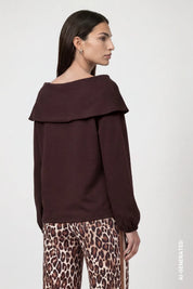 Strickpullover mit Carmen-Ausschnitt