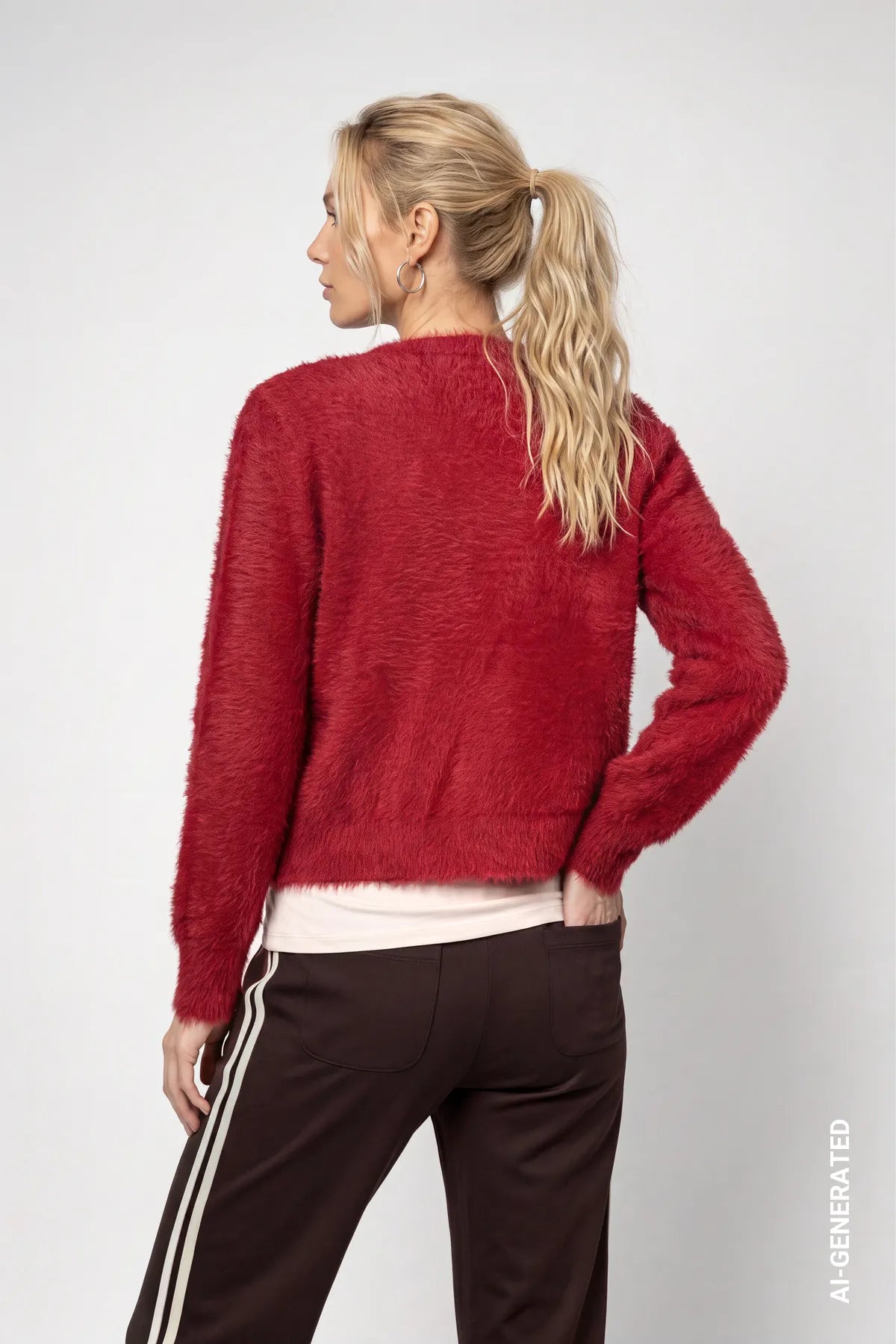 Strickjacke mit Rundhalsausschnitt