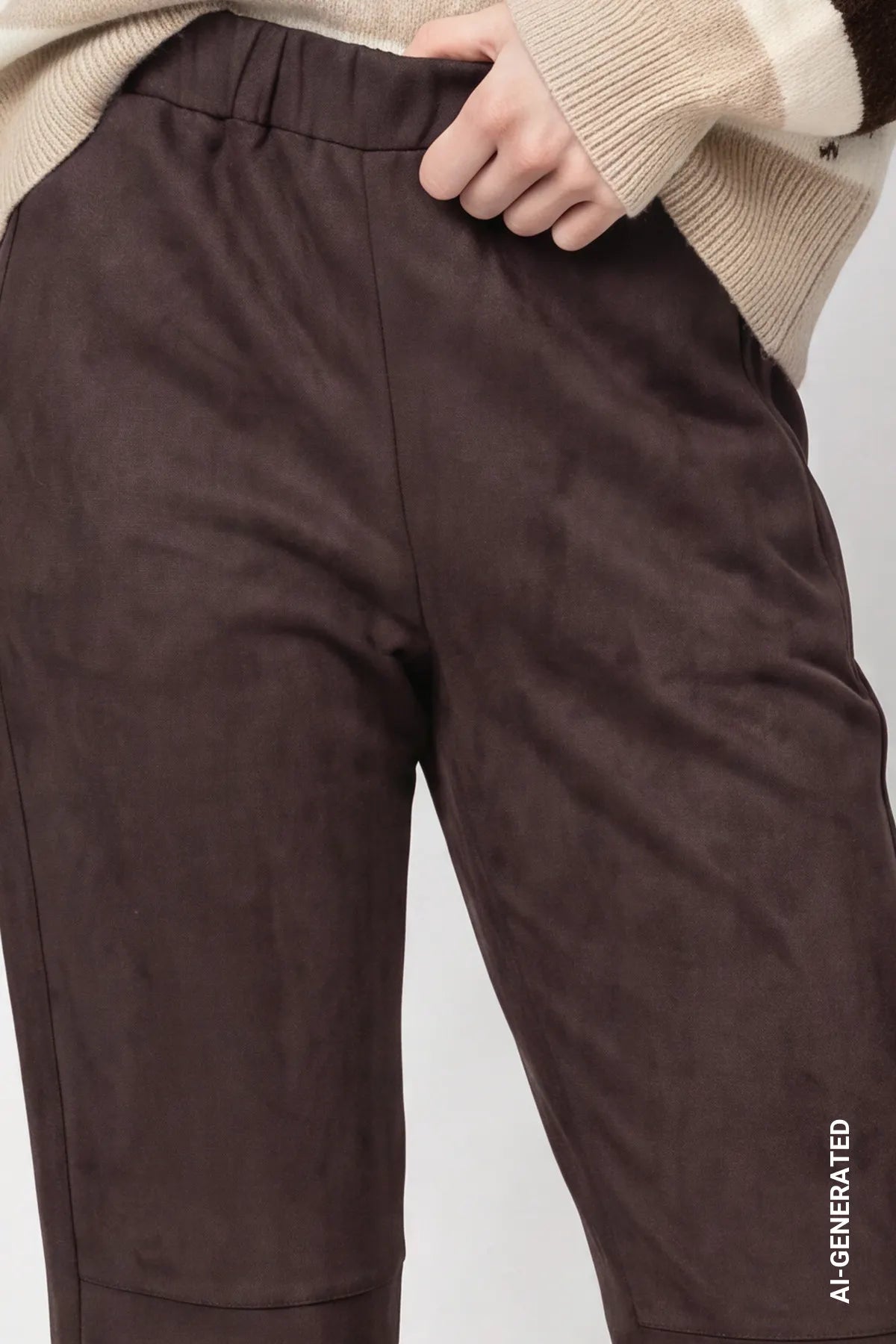 Hose in Velours-Optik