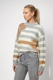 Strickpullover gestreift