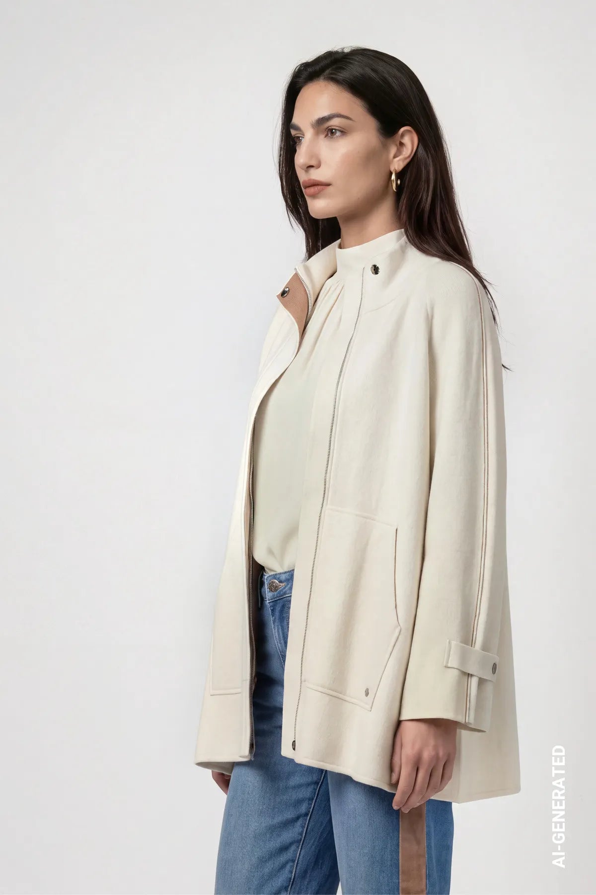 Strickjacke Doubleface