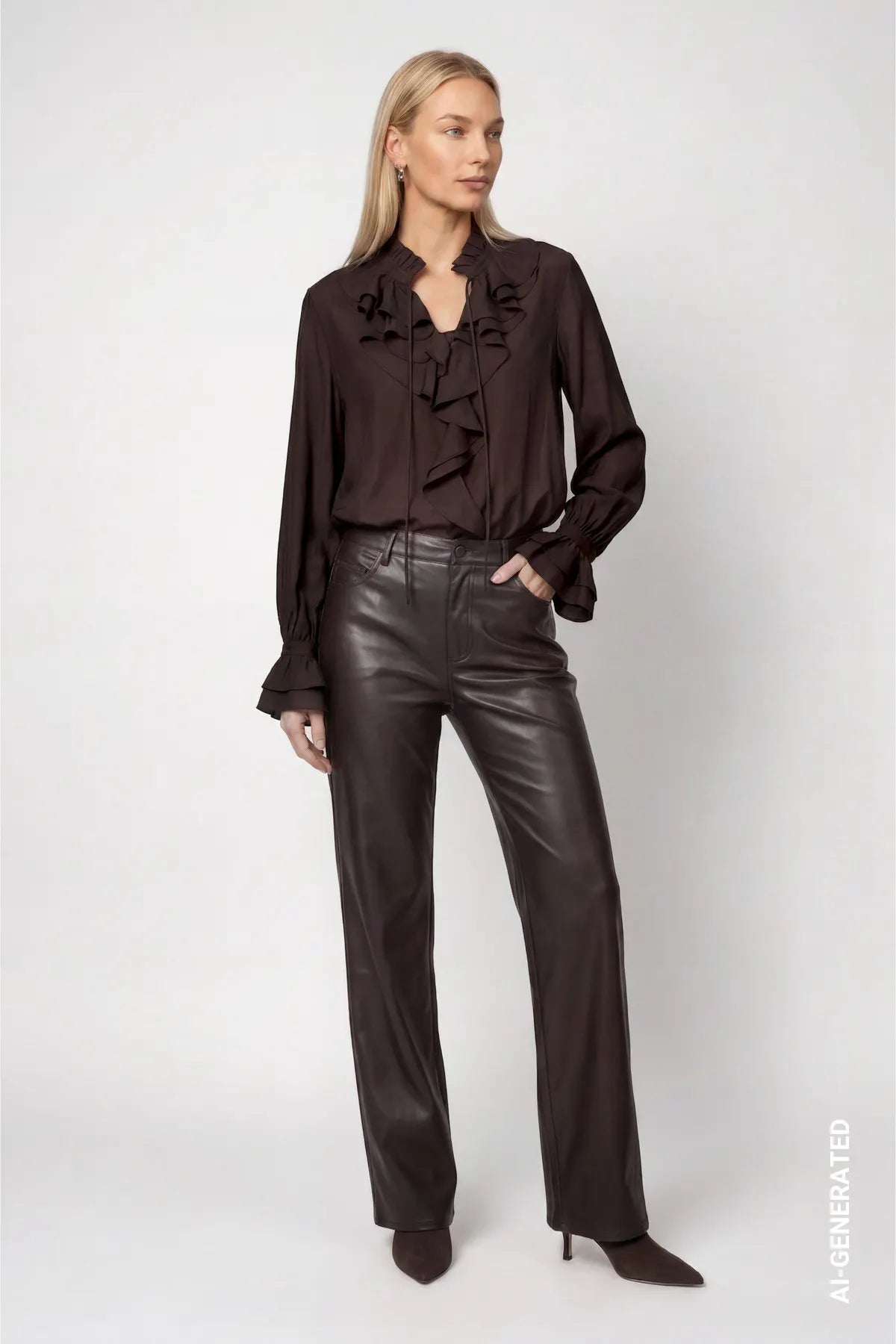 Bluse mit Volants