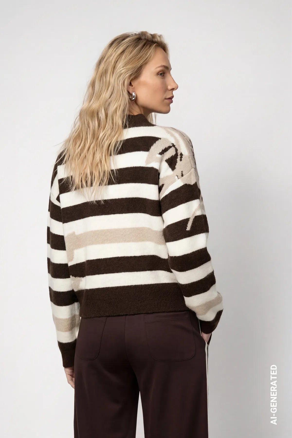 Strickpullover gestreift