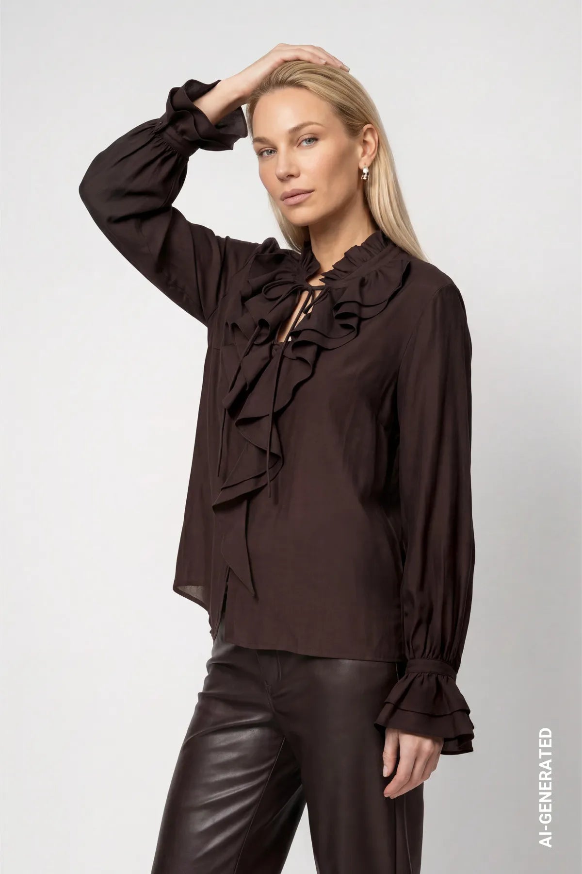 Bluse mit Volants
