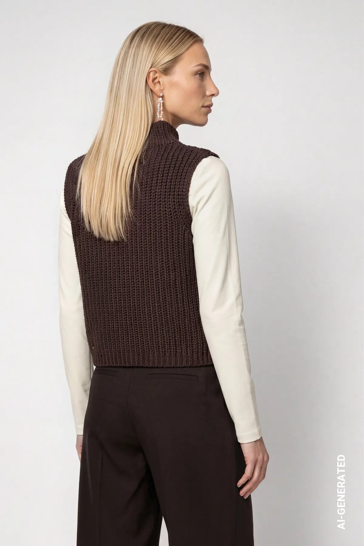 Strickpullunder mit Stehkragen