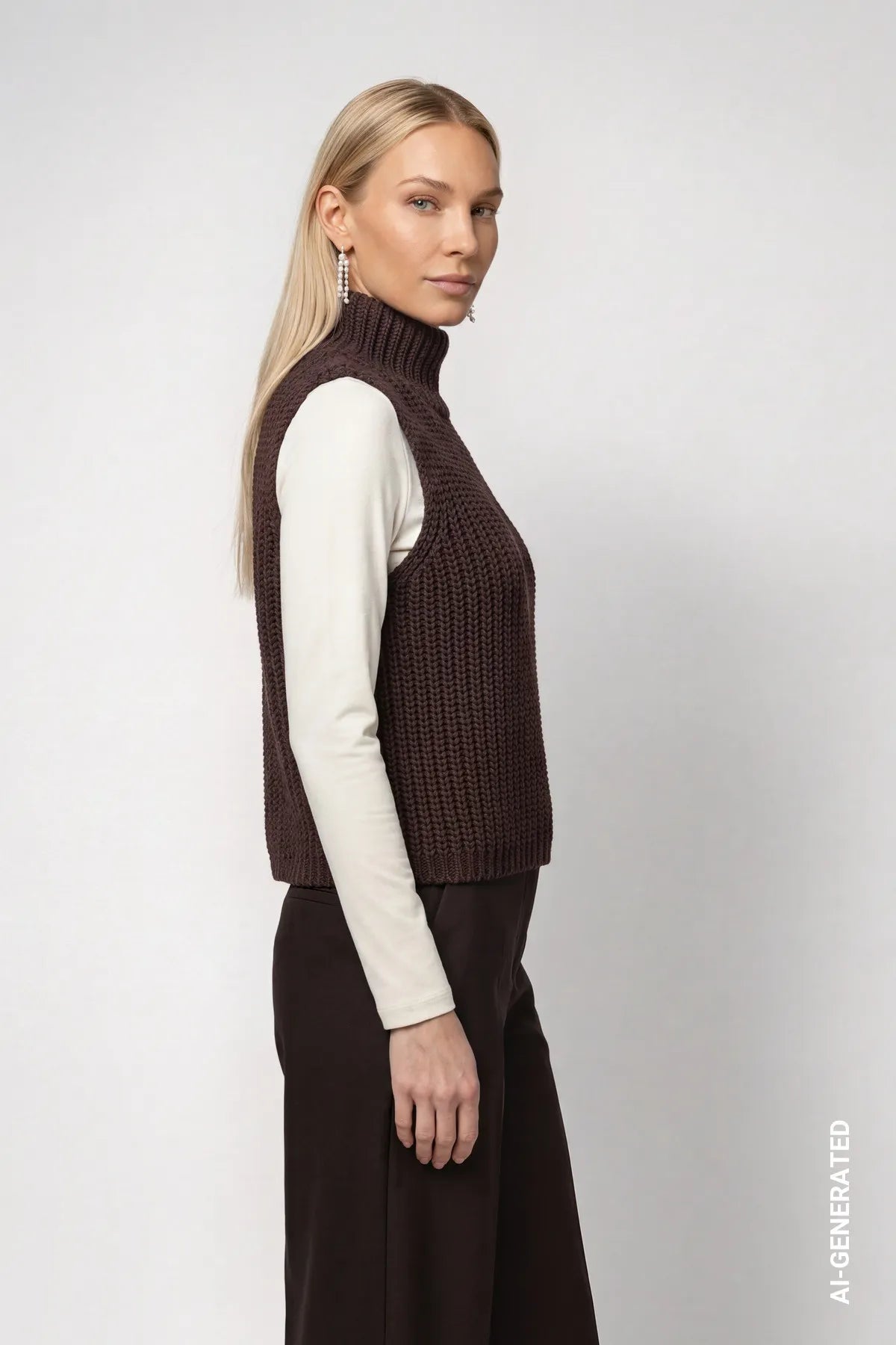 Strickpullunder mit Stehkragen