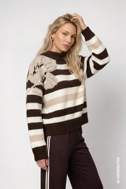Strickpullover gestreift