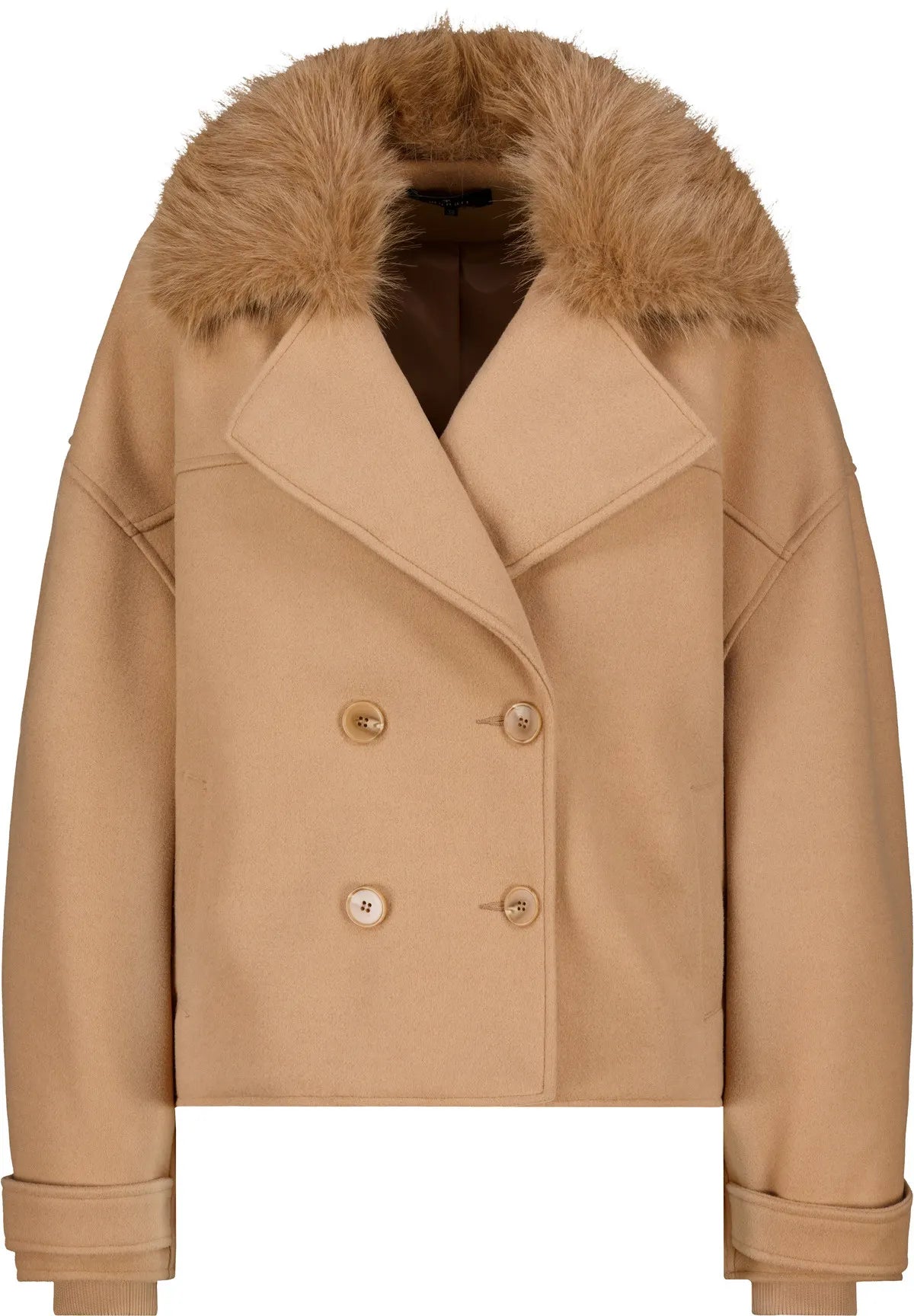 Jacke mit Kunstfellkragen