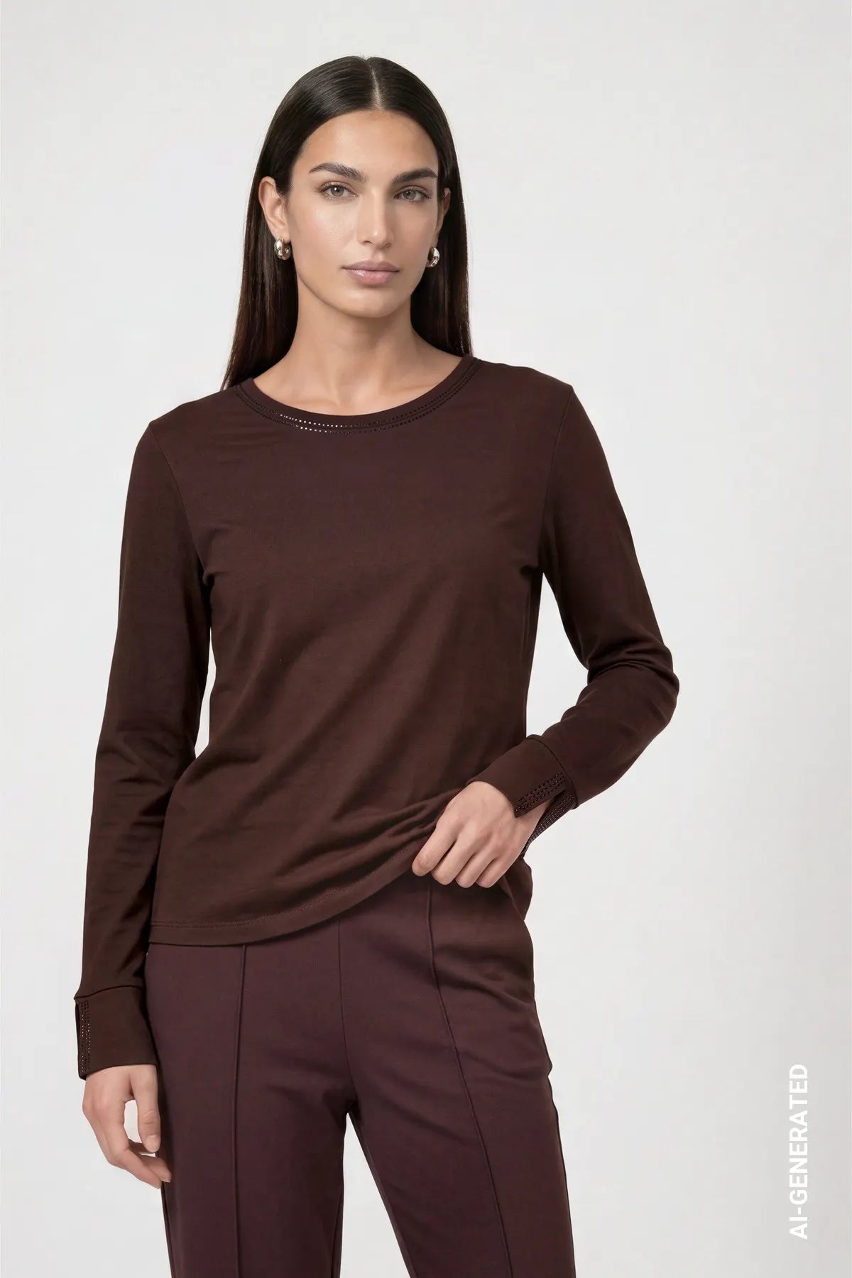 Langarmshirt aus Baumwolle
