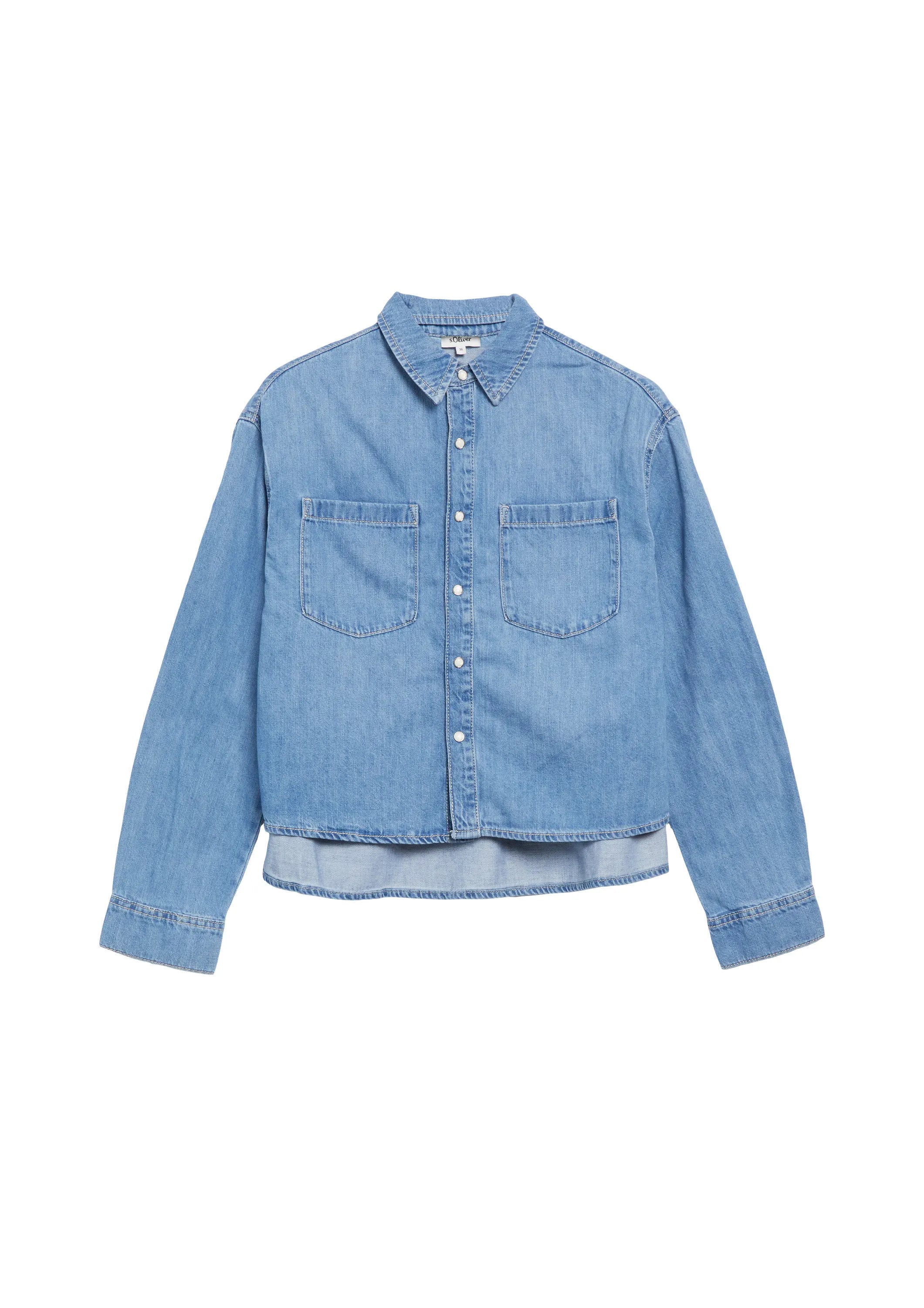 Jeansbluse aus Baumwolle