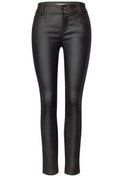 Hose in Leder-Optik Slim Fit