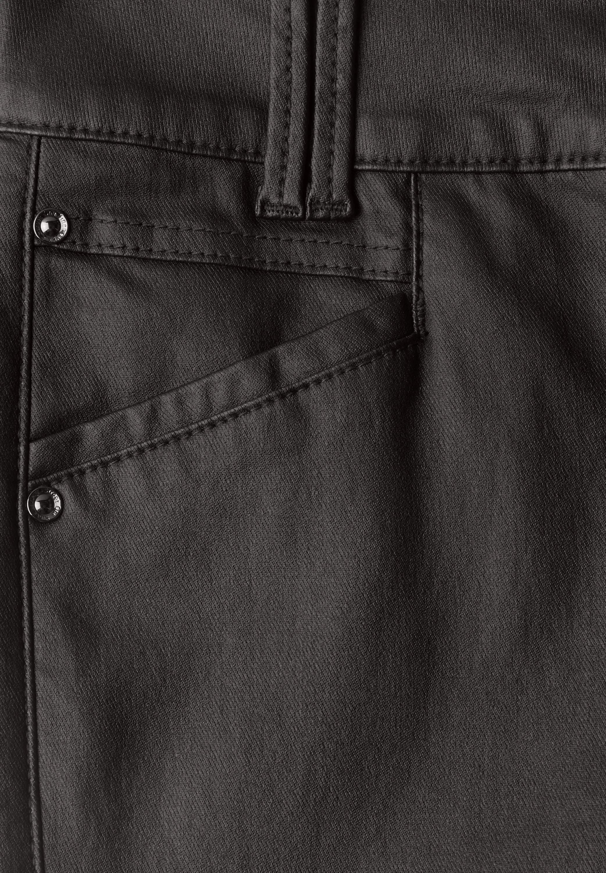 Hose in Leder-Optik Slim Fit