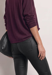 Hose in Leder-Optik Slim Fit