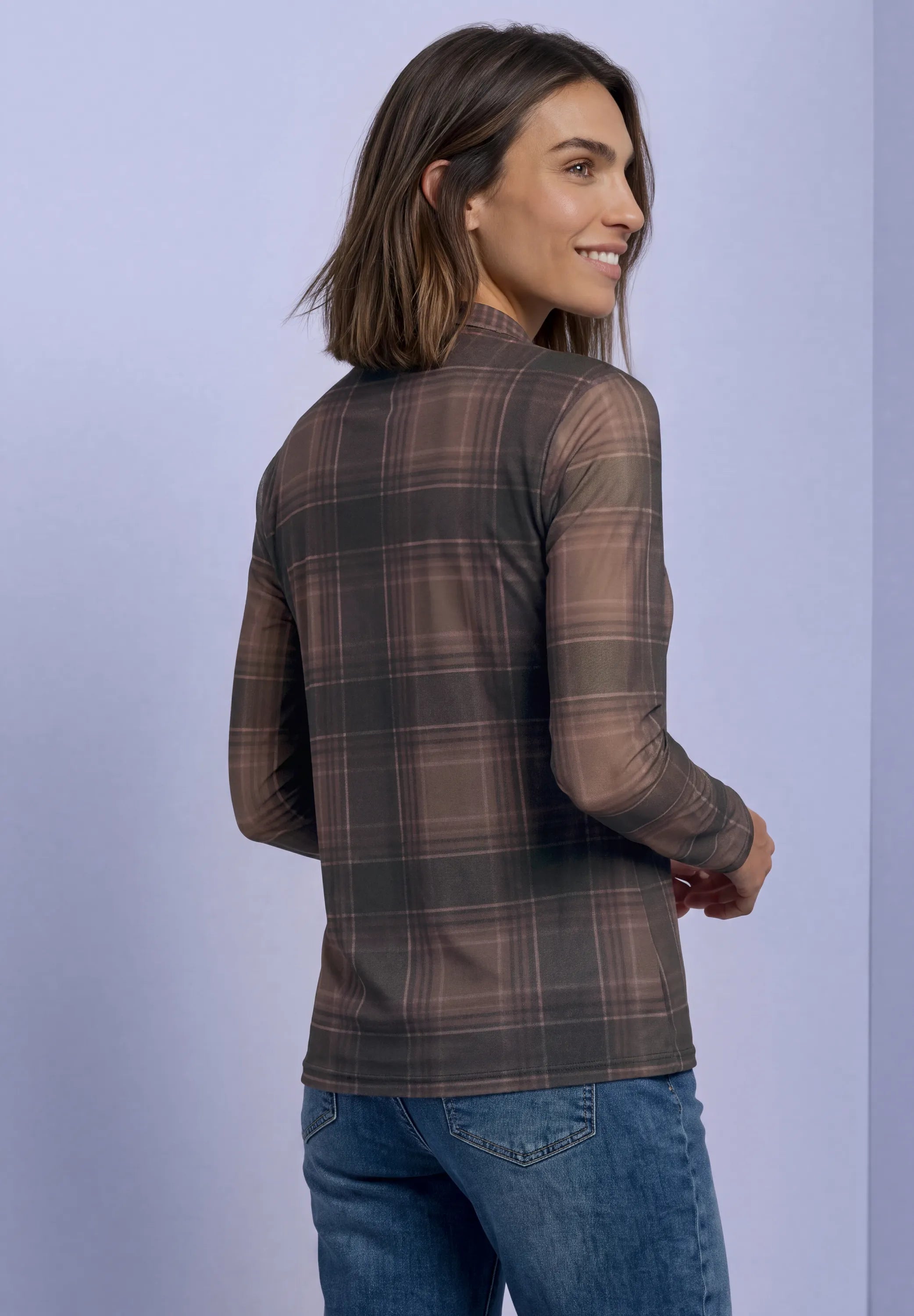 Langarmshirt Mesh