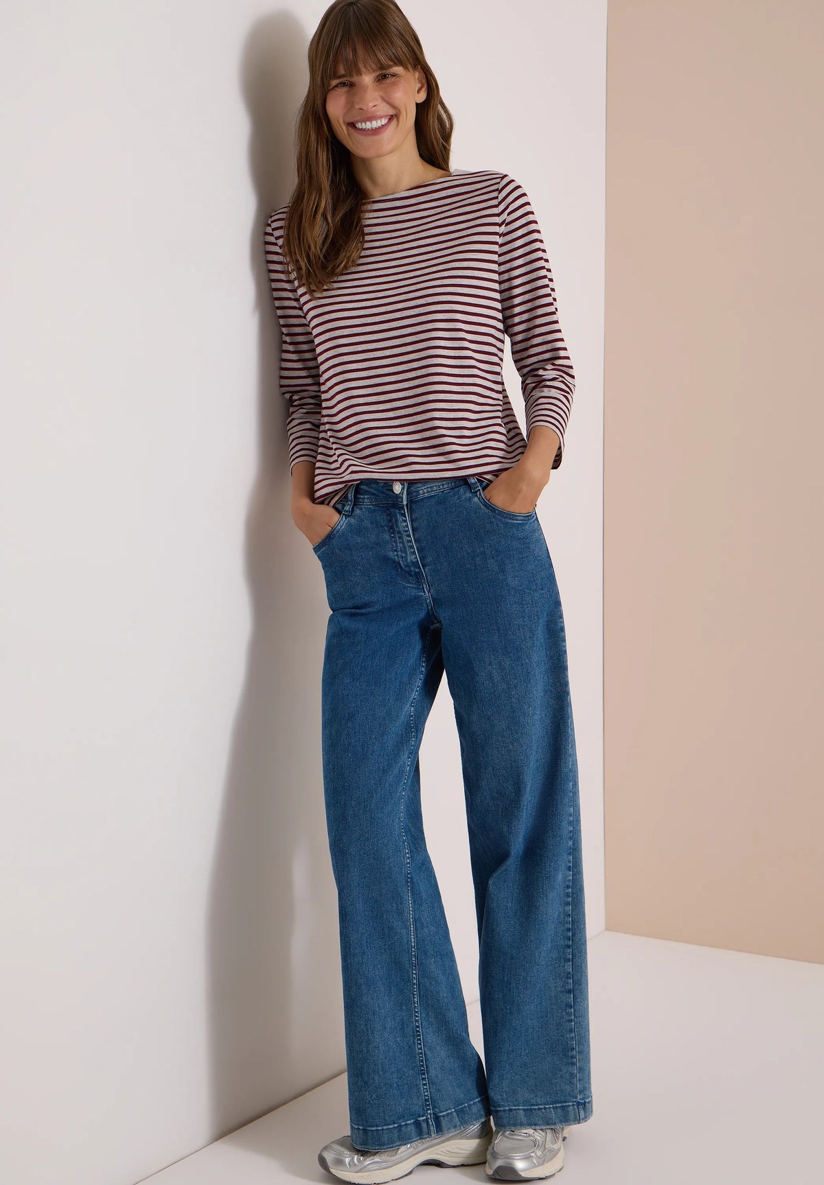 Langarmshirt gestreift