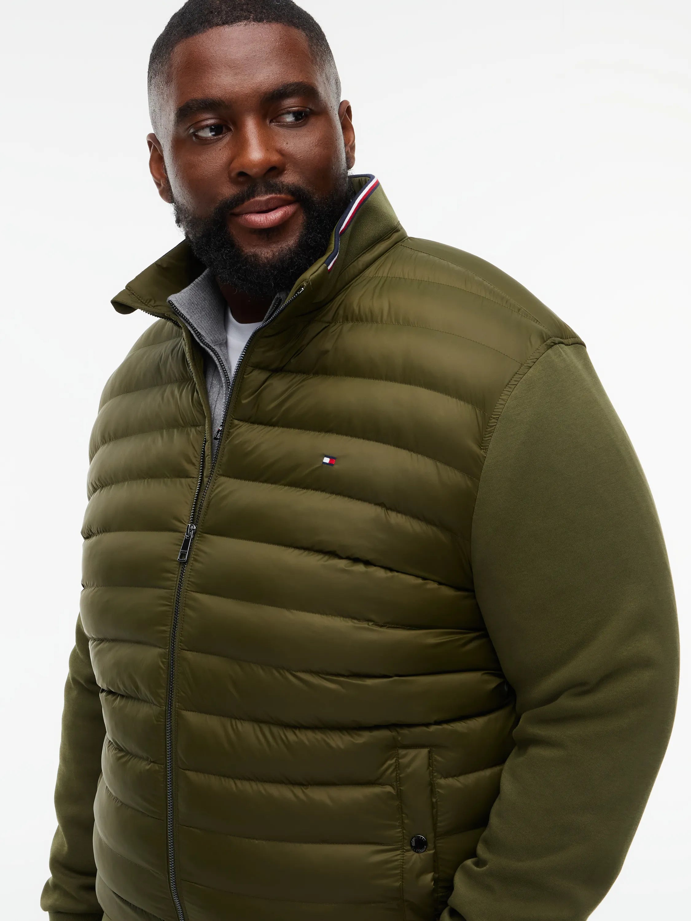 Hybrid-Steppjacke mit Stehkragen