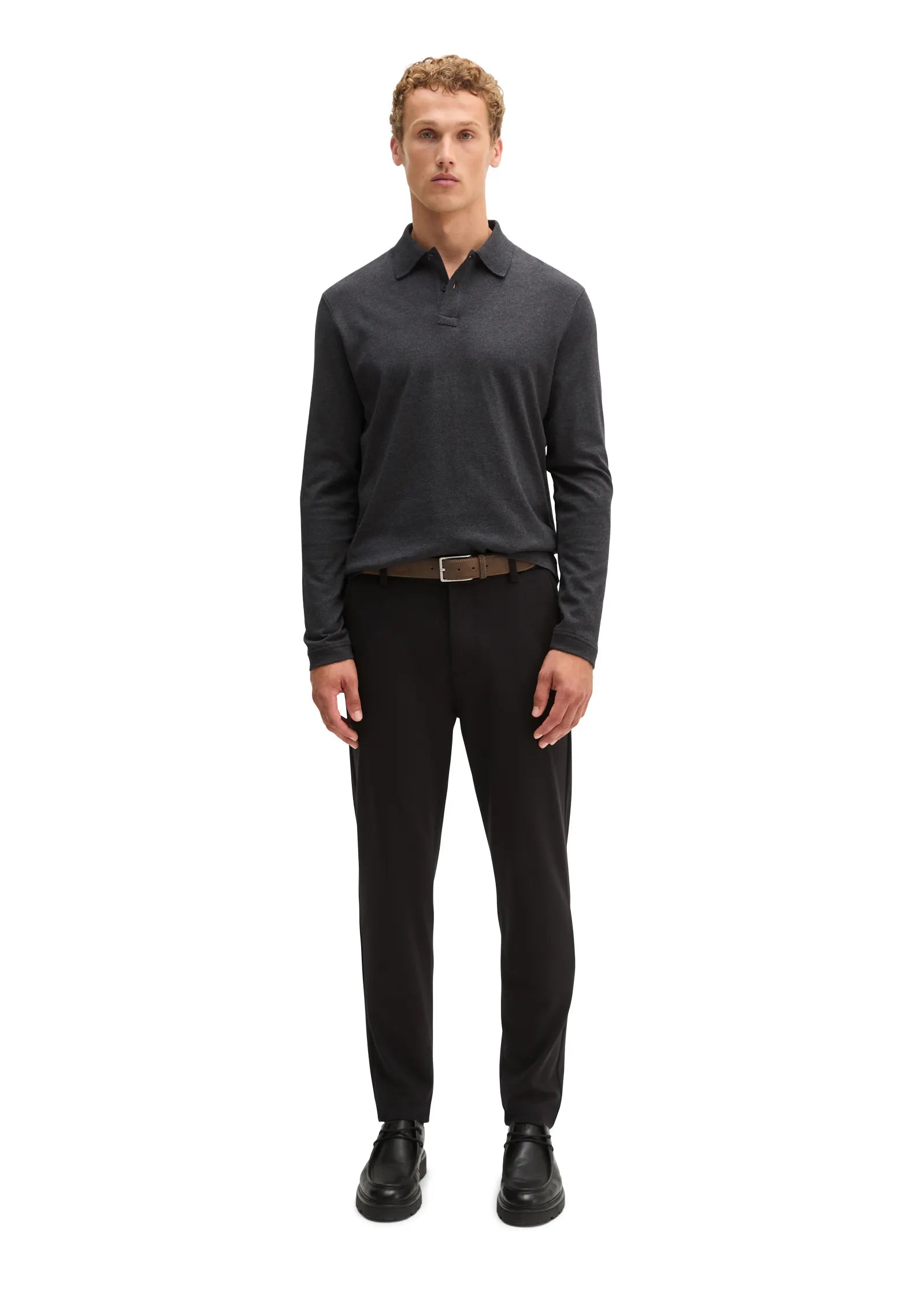 Langarm-Poloshirt Regular Fit