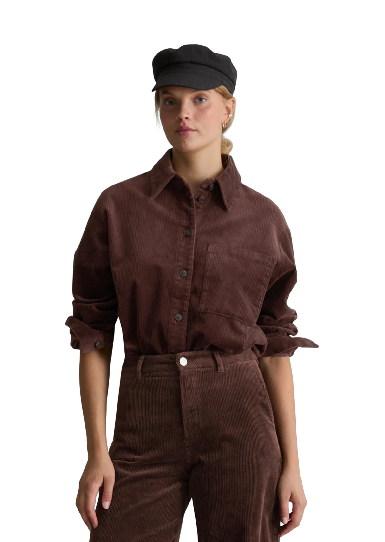 Cordbluse Relaxed-Fit