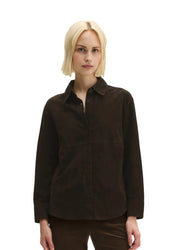 Lederbluse Regular Fit