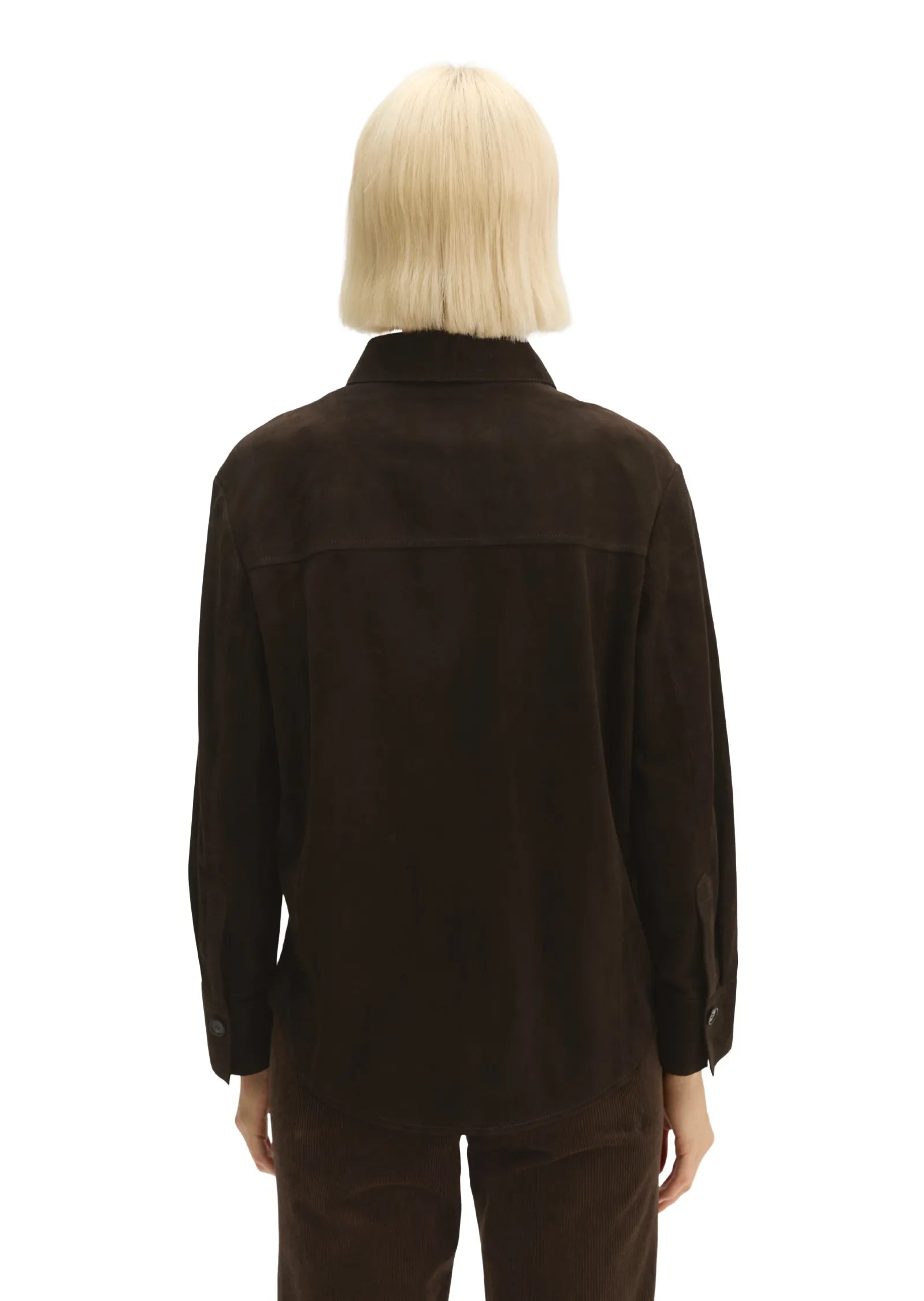 Lederbluse Regular Fit