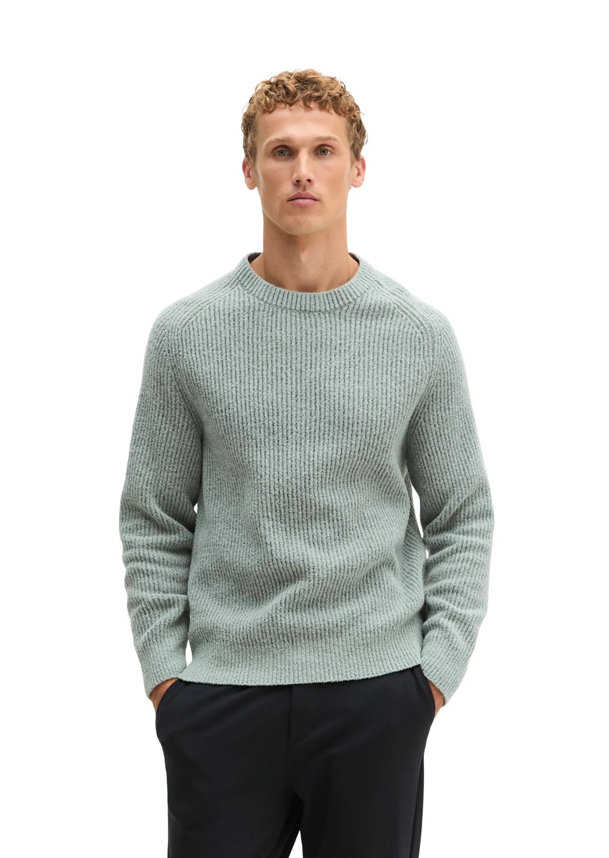 Strickpullover aus Schurwollmix