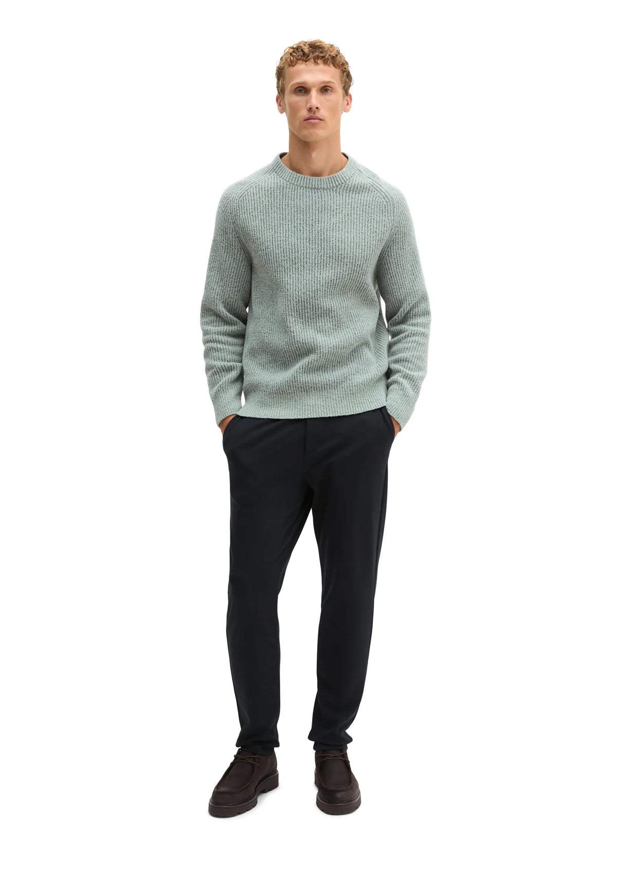 Strickpullover aus Schurwollmix
