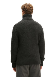 Bouclé-Strickjacke aus Schurwoll-Mix