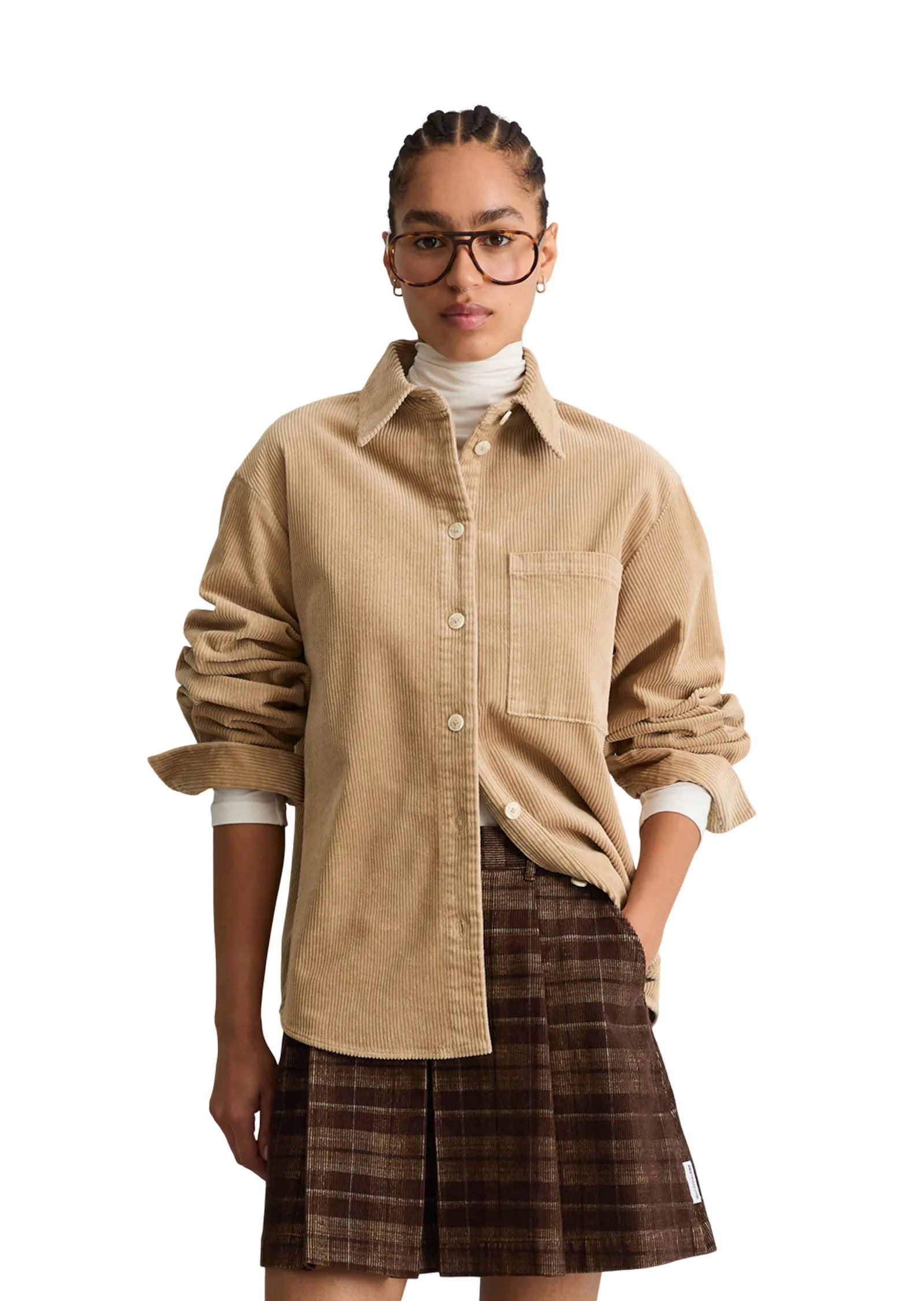 Cordbluse Relaxed-Fit